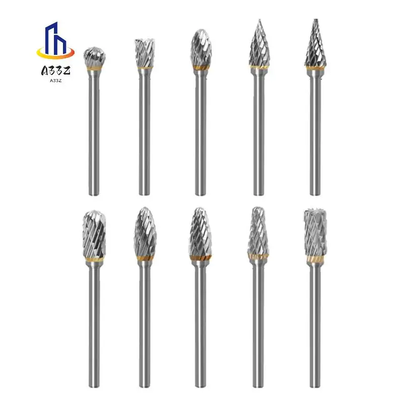 

A33Z-10PCS Набор твердосплавных фрез для Dremel, совместимый набор твердосплавных фрез Mars-Rock