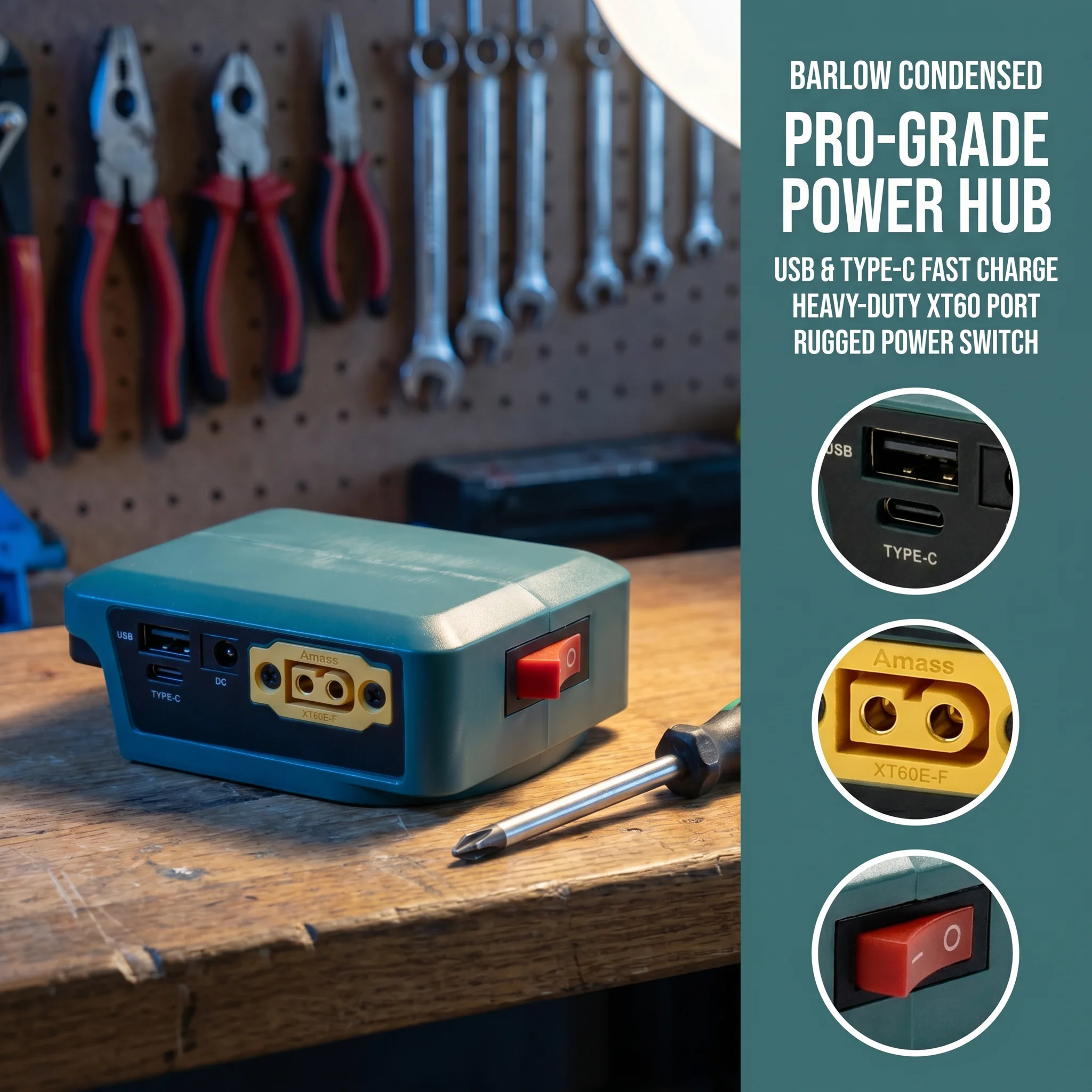 DIY-Adapter für Makita/DeWalt/Milwaukee-Akku, digitale Spannungsanzeige, bidirektionaler Stromwandler, DC XT60 USB, schnelles Aufladen – Detail 12