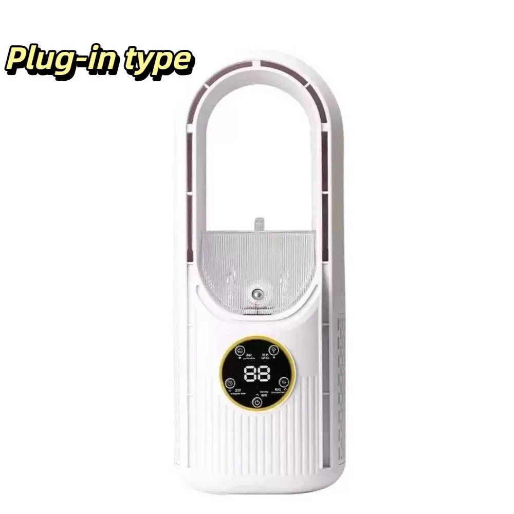 6 Speed Portable Air Cooler Bladeless Design Silent Timer Leafless Fan Compact Lightweight Adjustable Wind Speeds Cooling Fan