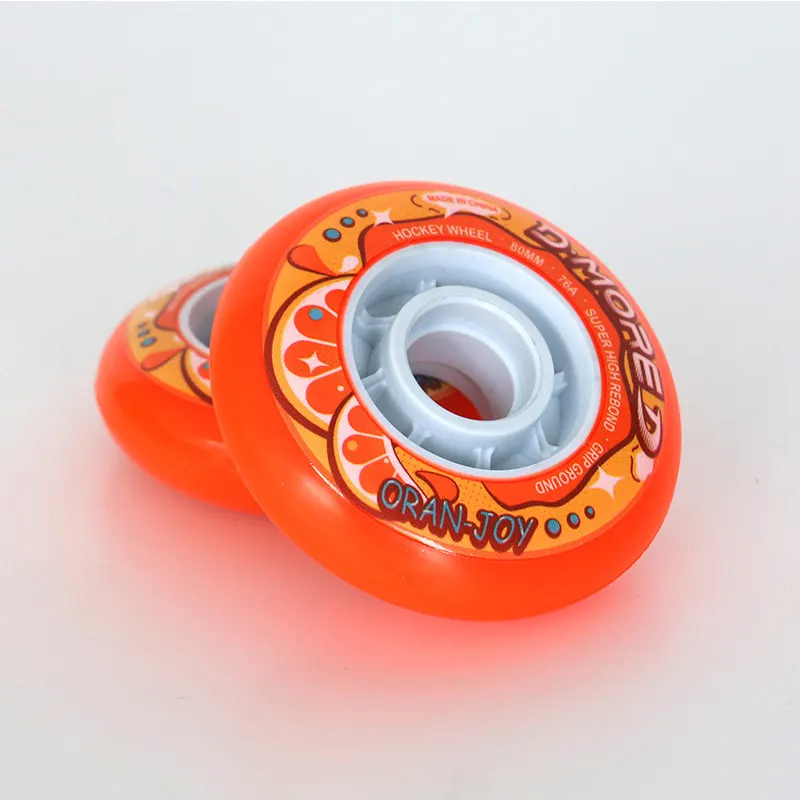 high-elasticity-wear-resistance-orange-pu-indoor-roller-shoes-inline-hockey-training-competition-wheels-72-76-80mm
