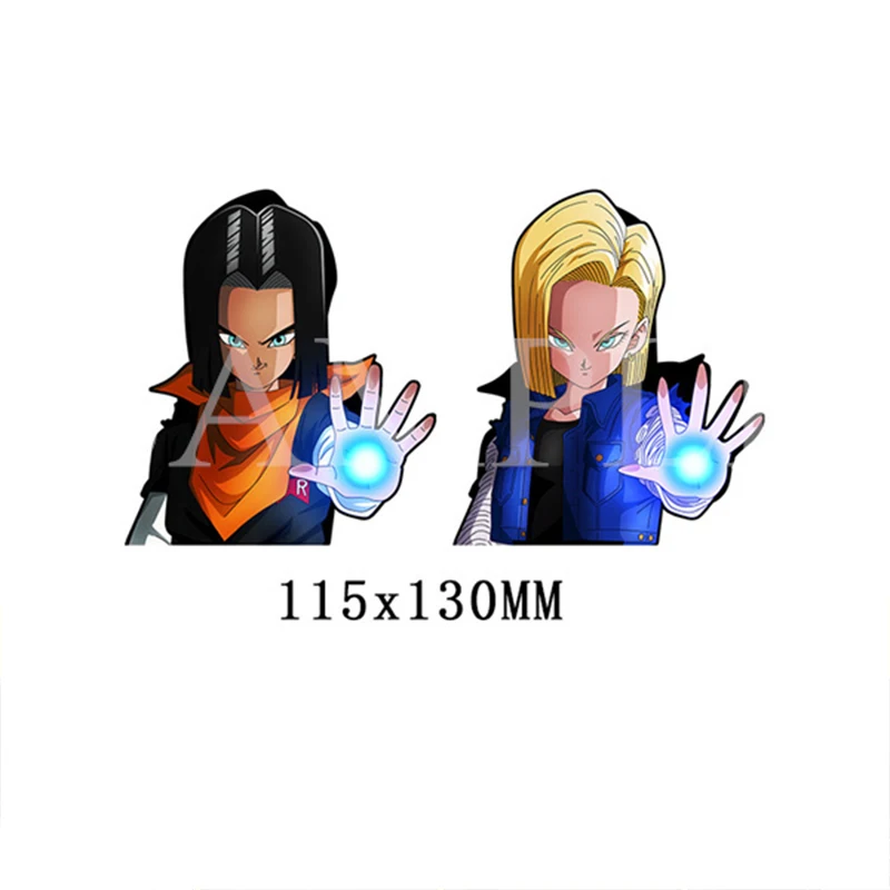 Dragon Ball Z 18/Android 17 Anime Figure Motion Stickers Car Sticker Notebook Waterproof Decal Toy Wall Sticker Kids Toys Gifts