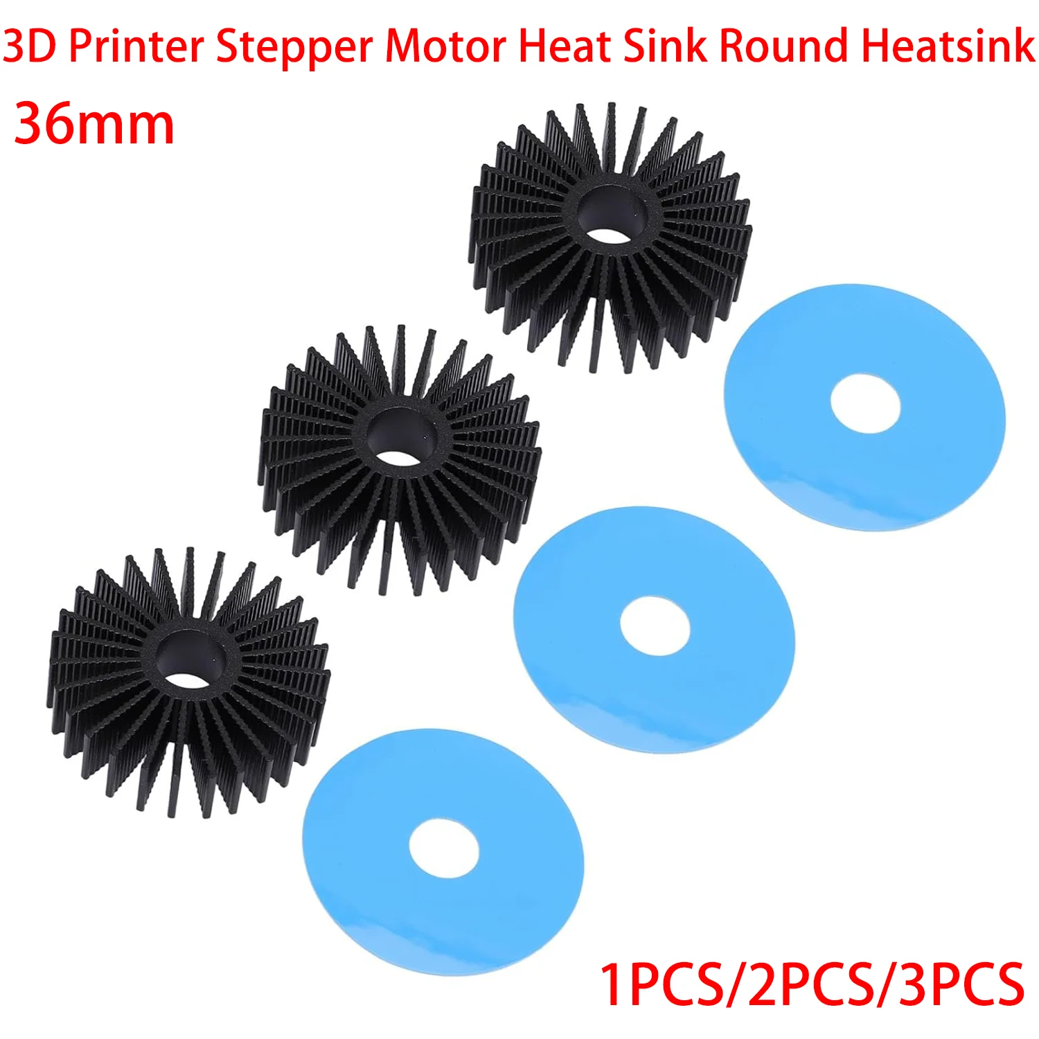 3D Printer Stepper Motor Heat Sink Round Heatsink, 36mm Aluminum Heat Sink Replacement For Multi Scenario