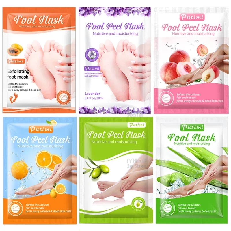 Exfoliating Foot Mask Feet Peeling Mask Spa Socks Smooth Dead Skin Remover Moisturizing Whitening Foot Mask