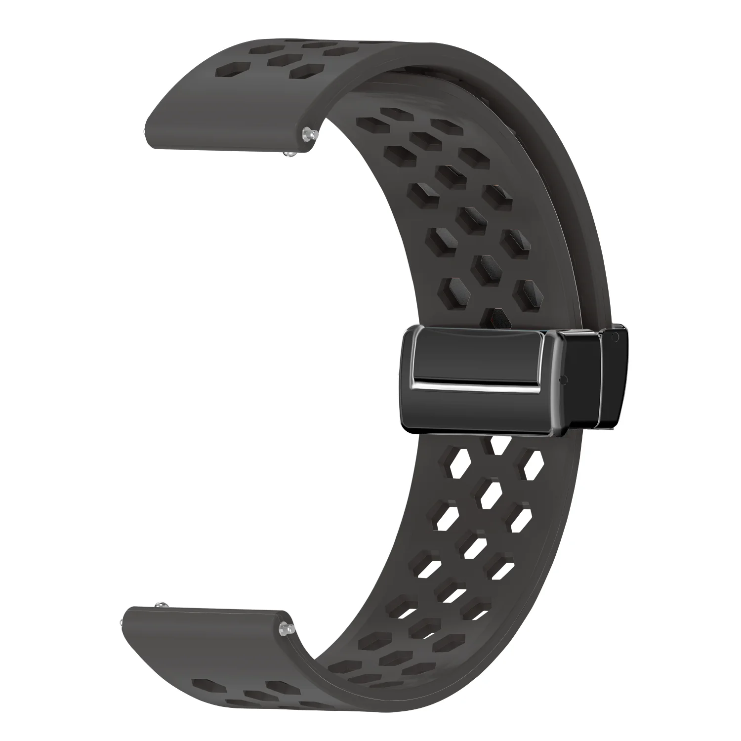 Cinturino per orologio sportivo in silicone da 12 mm 16 mm 18 mm 20 mm 22 mm per cinturino sportivo intelligente con fori d'aria esagonali traspiranti e fibbia magnetica