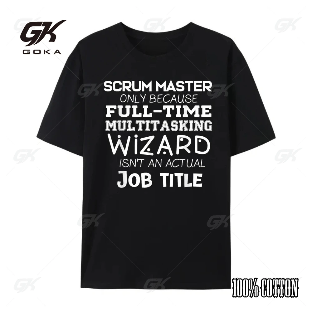 

Scrum Master Agile Development Team Black T Shirt SOFT Camisetas De Hombre Tops Casual T Shirt Happy New Years