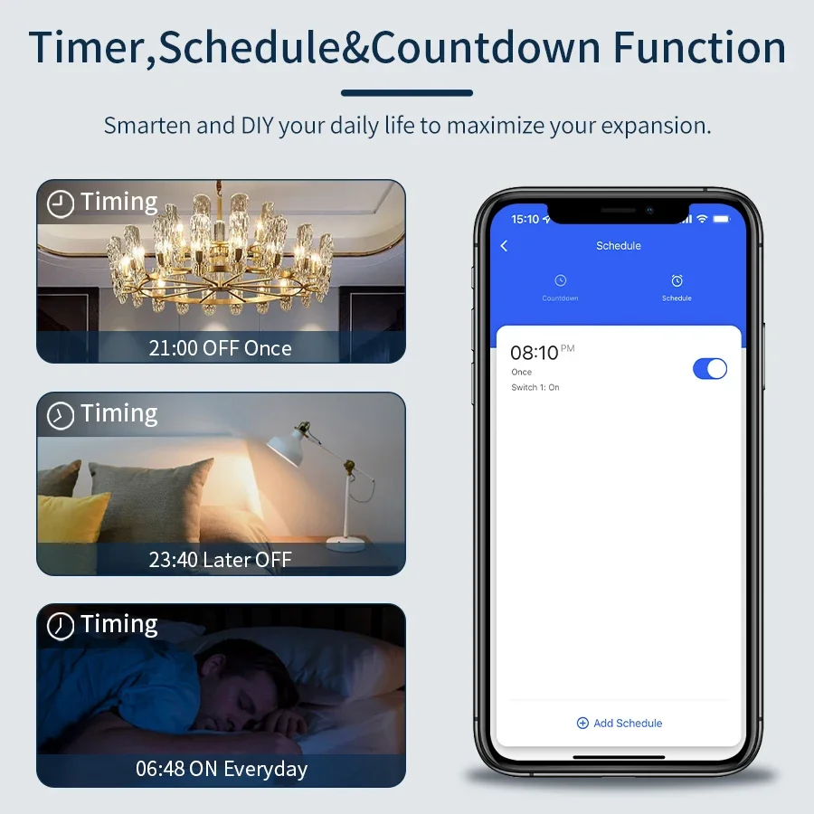 Brazil Standard WiFi Smart Switch 4x4 Size Tuya Smart Life Touch Sensor 4/6 Gang Light Control with Voice Assistance for Alexa G view 5