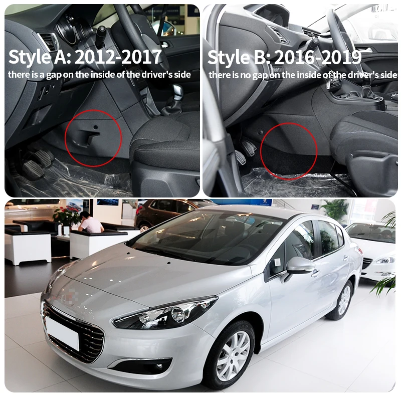 MIHAYO 3D PU araba paspaslar için Peugeot 308 2012 2013 2014 2015 2016 2019 özel detaylar ayak pedleri Salon halı kapak aksesuarla