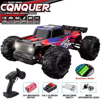 1:16 4WD RC Car 60KM/H Or 36KM/H With LED 2.4G Remote Control Cars High Speed Drift Monster 4x4 Truck For Kids VS Wltoys 144001