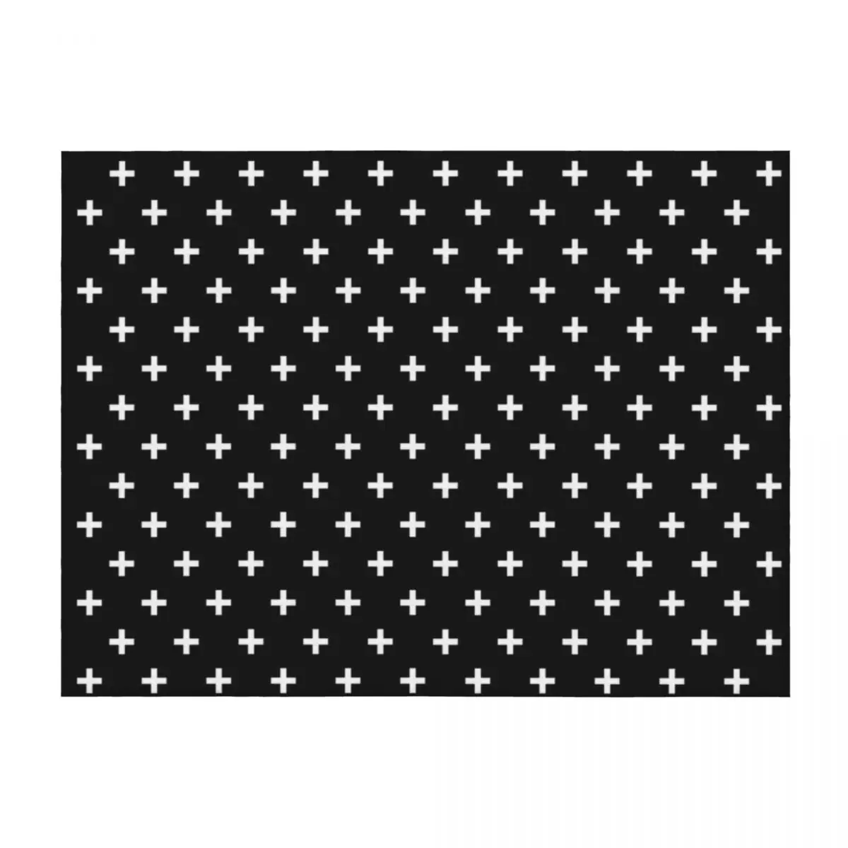 

Swiss Cross Black and White Throw Blanket Decorative Beds Blankets For Bed For Baby For Sofa Thin Blankets