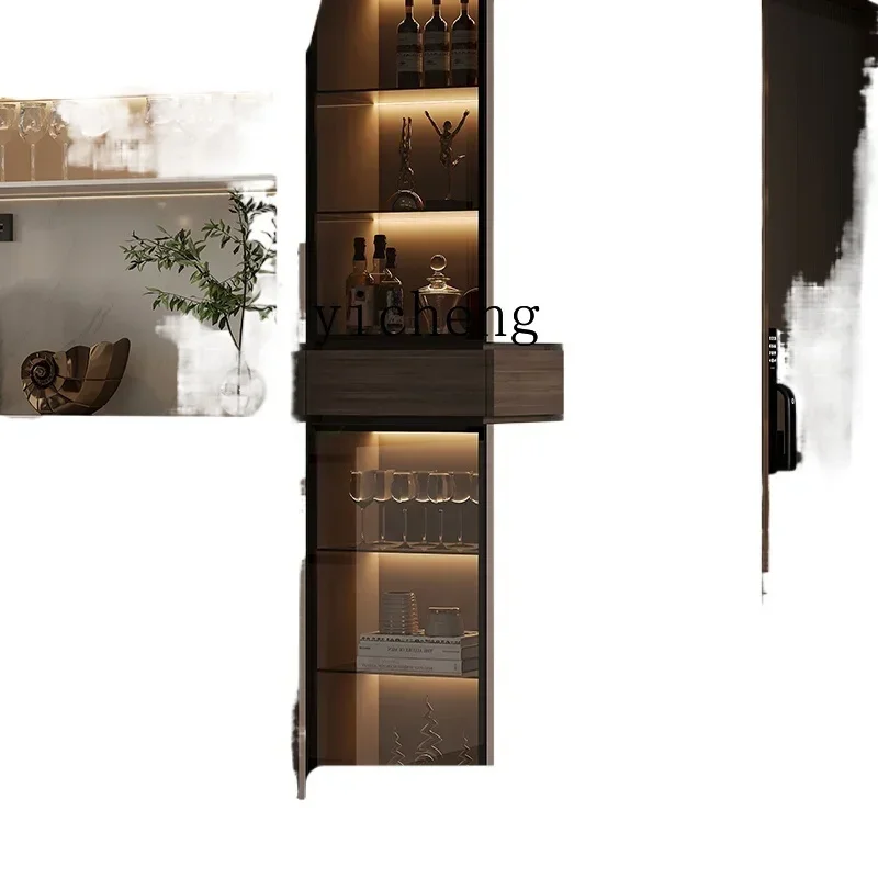 c9.21-AZ  Italian Minimalist Corner Cabinet Wine Cabinet Living Room Storage Cabinet Corner