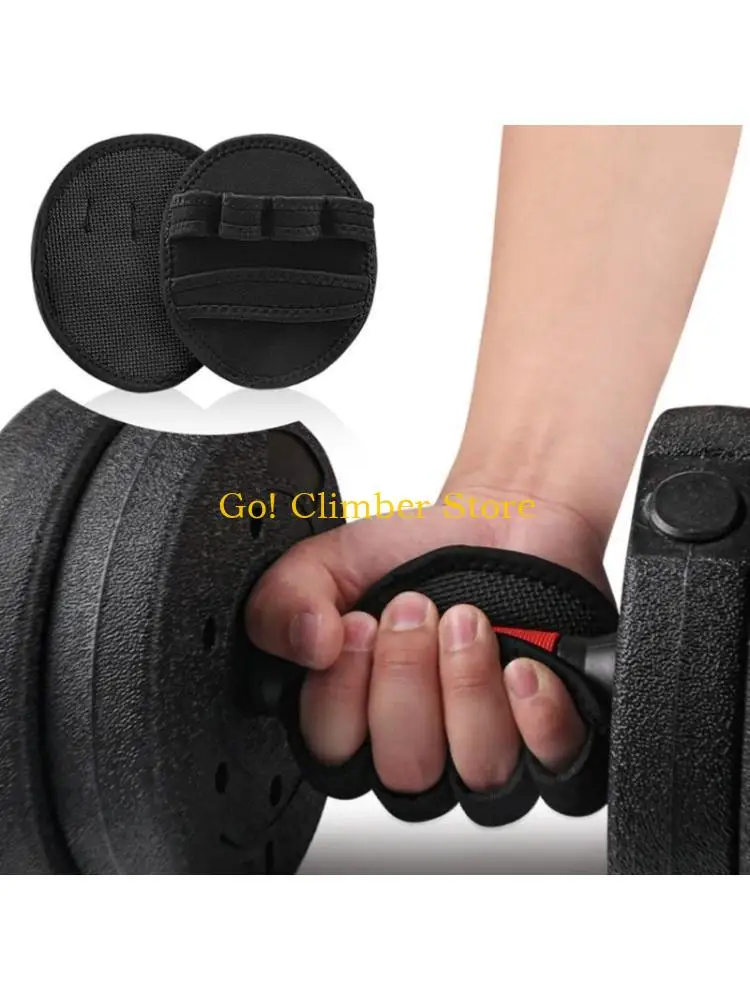 Q84C Gym Grip Pad Slip Resistant Pull Up Hand Pad Four Finger Workout Glove Fitness Weightlifting Grip Gloves for Fitness