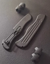 1 Pair Handmade Fibred Nylon Handle Scales with Clip for 111 mm Victorinox Swiss Army Knife 111mm SAK Scale