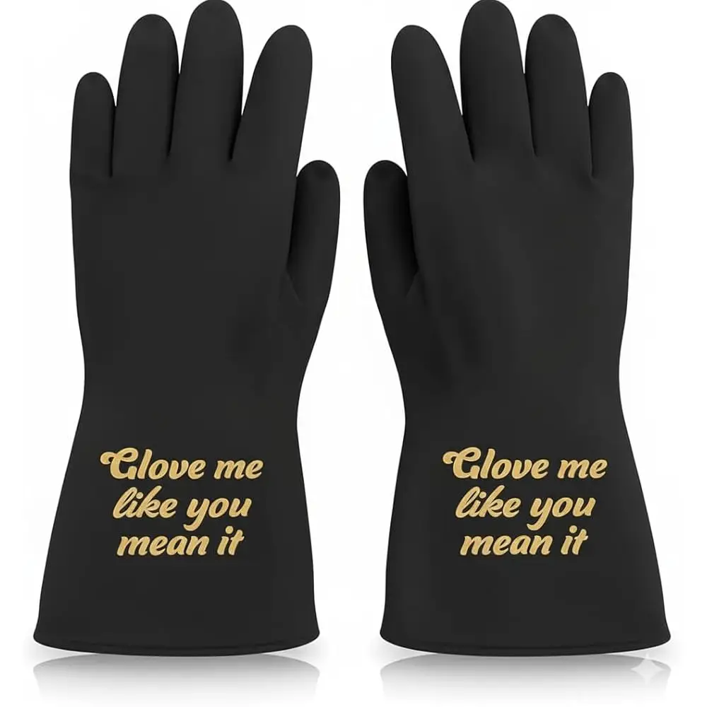 

Free Shipping ™ Chic Black Dishwashing Gloves – Stylish, Reusable & Fun Gift with Flirty Sayings for Kitchen Cleaning