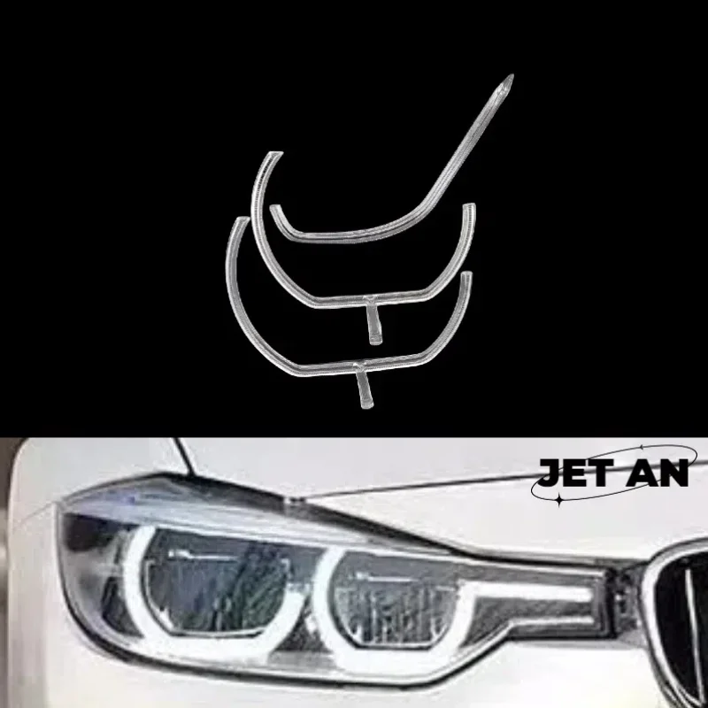 Para bmw série 3 f30 f35 2016-2018 carro led farol drl luzes diurnas guia placa par