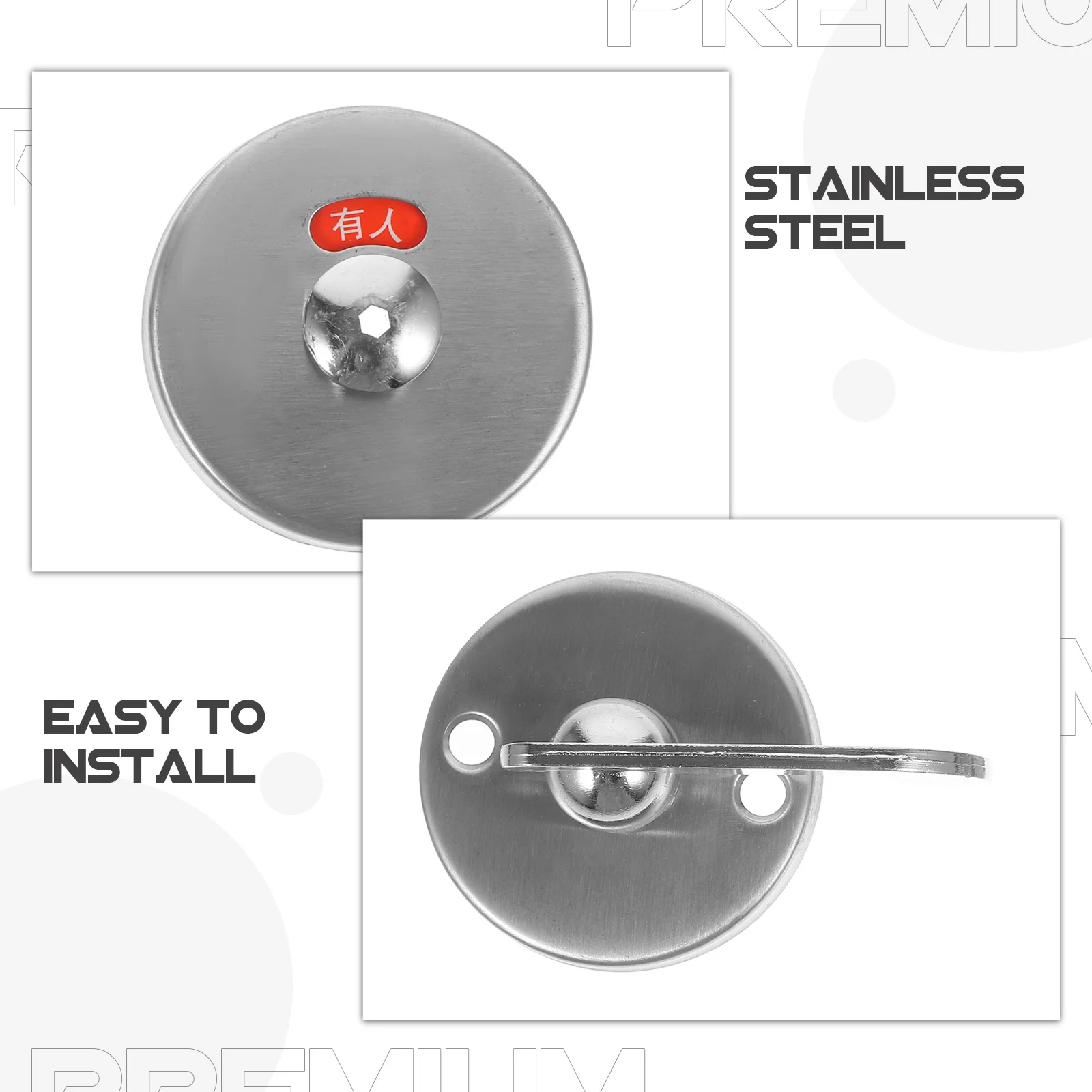 

Toilet Door Lock Public Restroom Partition Indicator Occupied Unoccupied Bathroom Stall Bolt Lock Commercial Door Handle For