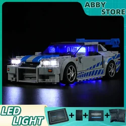 DIY LED Light Kit For LEGO 76917 Speed Champions Skyline GT-R Car  (Only LED Light,Without Blocks Model)