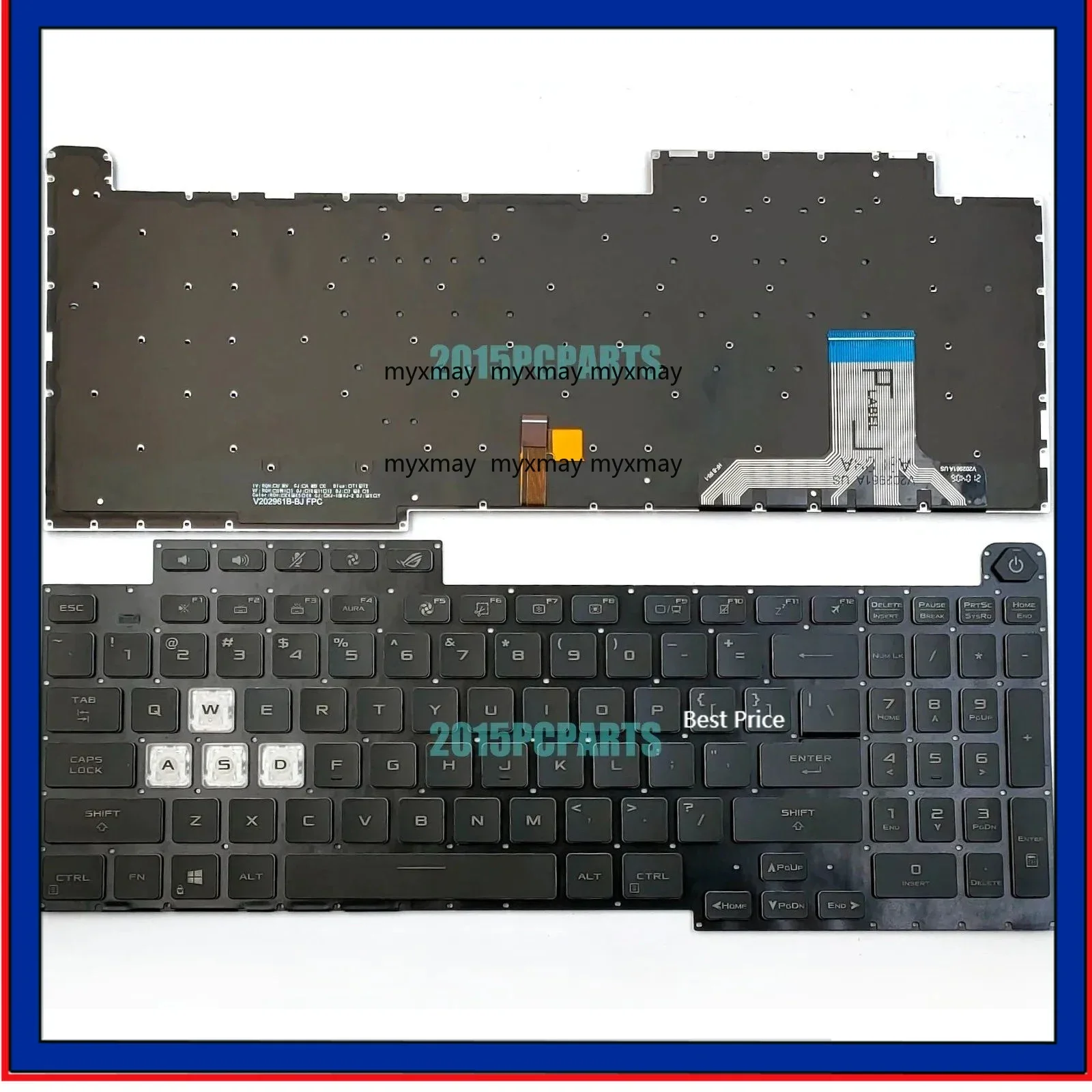 

For Asus ROG Strix G17 G713Q G713QE G713QM G713QR G713QY Keyboard US RGB Colorful Backlit
