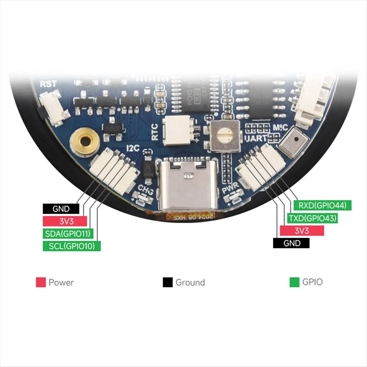 ABAN ESP32-S3 1.85 Inch Round Display Development Board 32-Bit LX7 Dual-Core Processor 360x360 Screen for WiFi & Bluetooth