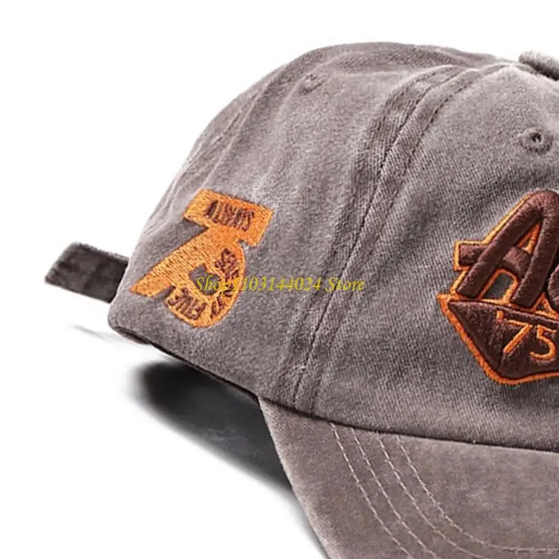 N5KE Vintage Cotton Baseball Caps With Letter Embroidery Unisex Hip Hop Design