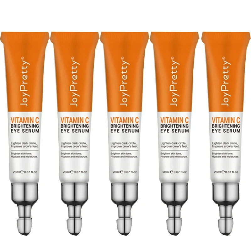 5pcs JoyPretty Vitamin C Eye Cream Brightens Hydrates & Fades Fine Lines removes dark circles&bags under the eyes