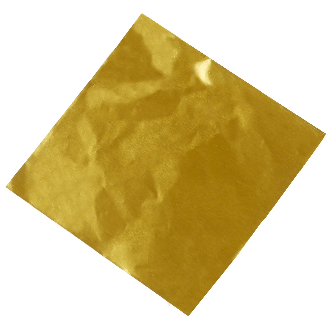 Cute 100pcs Sweets Candy Package Foil Paper Chocolate Lolly Foil Wrappers Square (Gold)