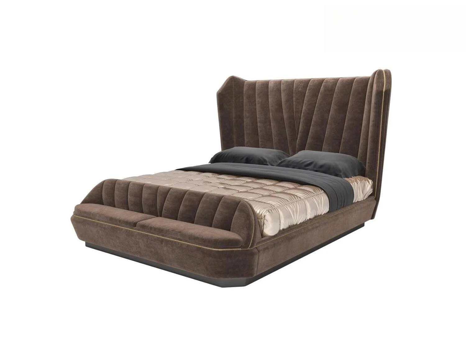#w  Luxury Modern Hotel Bedroom Furniture Set High Quality King/Queen Size Bed Wooden Frame Soft Bed Storage Feature