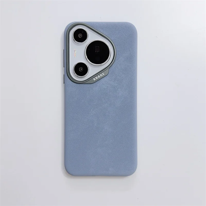 غطاء جلدي عتيق فاخر لهاتف ذكي ، ألياف فائقة الدقة ، حافظة خلفية مغناطيسية ، شحن لاسلكي magafe ، هاتف ذكي Pura Pro ، 70 #5