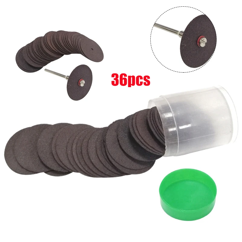 36pcs Dremel Accessories 24mm Cutting Disc Reinforced Cutting Wheel Rotary Saw Disc Tool Grinding Tool Family Standing Tools