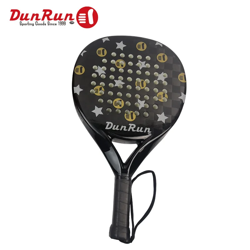 Plate Tennis Racket Gorgeous Black Star Purple Shiny Pattern Court Star Carbon Fiber Outdoor Beach Racket Adult