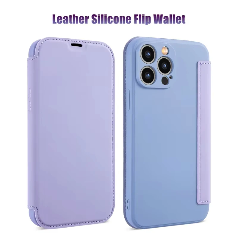 

Luxury PU Leather Liquid Silicone Flip Wallet Case For iPhone 16 15 14 11 12 13 Pro Max Plus XS X XR Card Holder Slot Soft Cover