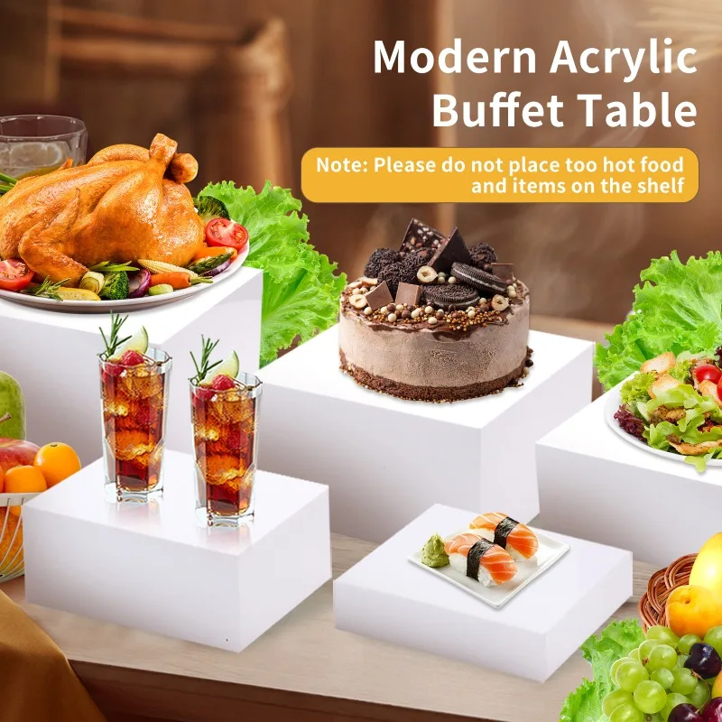 

Premium 6PCS Buffet Food Risers Dessert Cake Stand Party Collectibles Jewelry Display Stand Catering Delivery