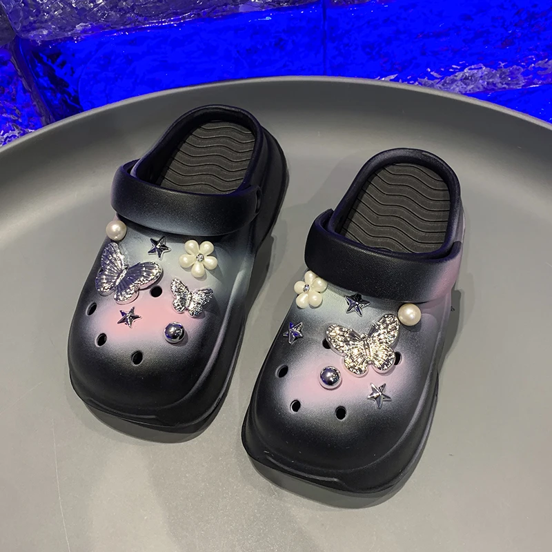 Breloques de chaussures pour poignées de perles de cristal de diamant, accessoires de construction de chaussures amovibles, cadeaux pour enfants