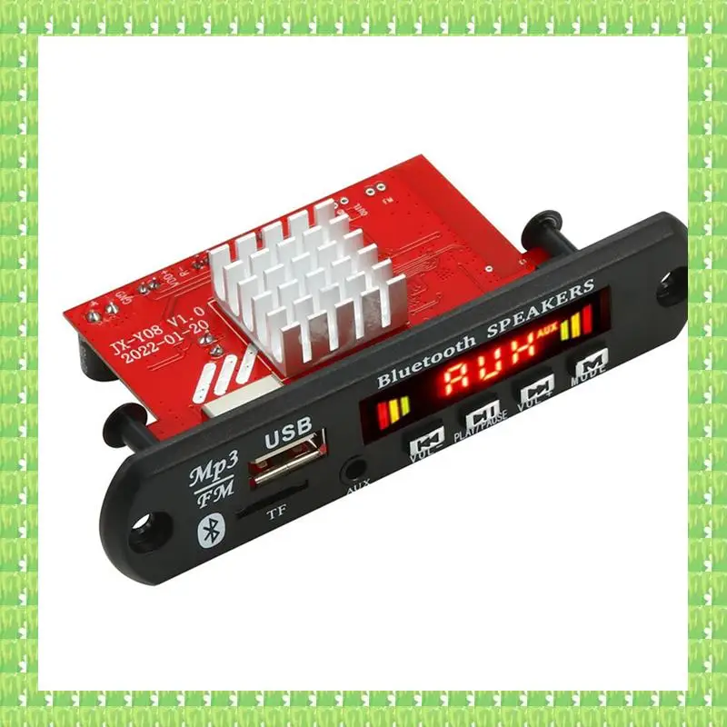 

2Pcs 2X60W Amplifier Bluetooth 5.0 MP3 Decoder Board Handsfree 12V Wireless Music Player Audio Modul USB TF AUX FM Radio