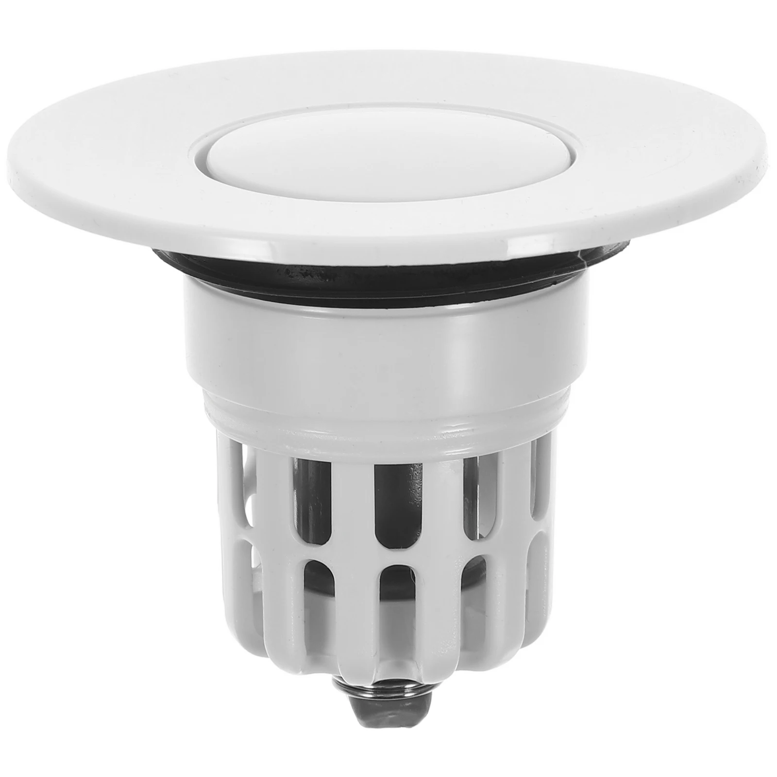 

Press Type Sink Stopper With Anti-Clogging Filter Durable Bathroom Plug Replacement Abs Copper Material Easy Clean Universal