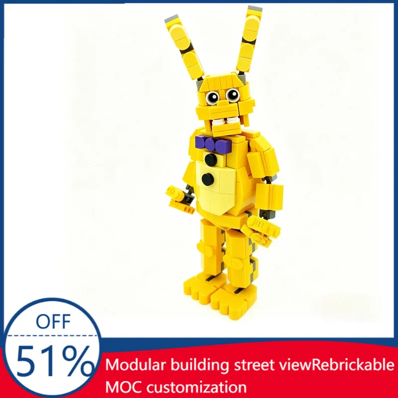 274pcs-yellow-bunny-figure-moc-model-custom-puzzle-creative-diy-assembly-educational-building-blocks-toy-for-kids-birthday-gift