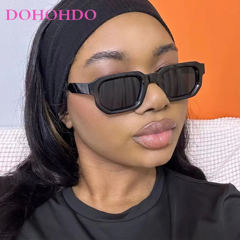 

DOHOHDO New Men Vintage Square Frame Sunglasses Fashion Retro Sun Glasses Luxury Brand Design UV400 Shades Eyewear Women Goggles