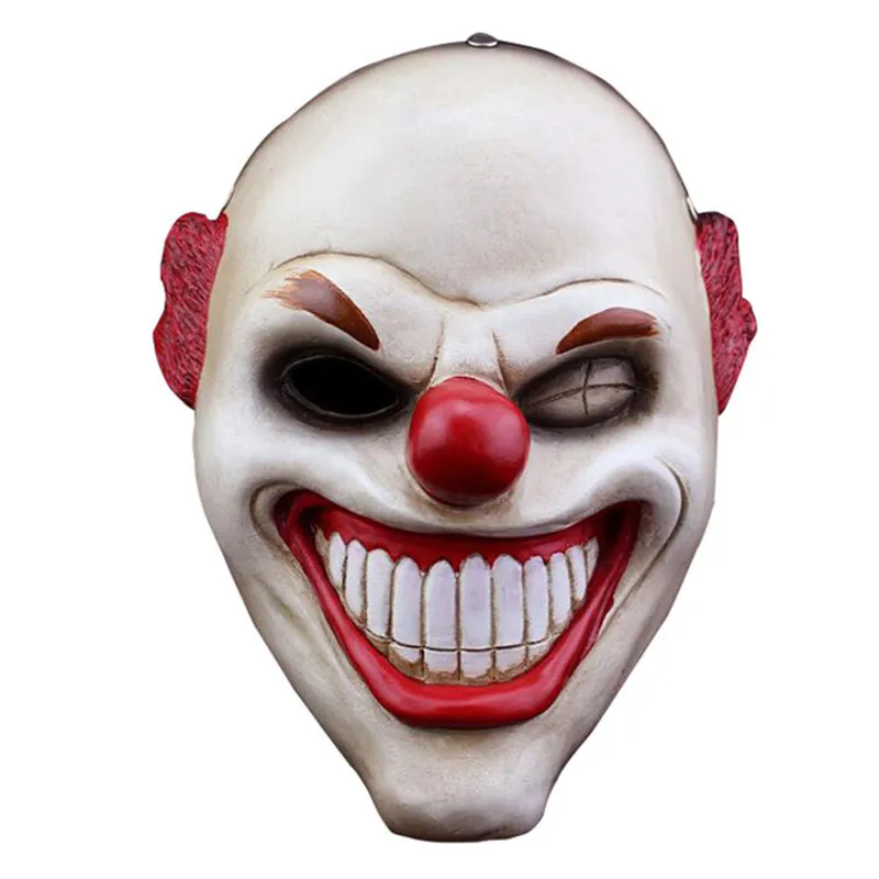 Sharp Toothed Clown Mask Halloween Masquerade Ball Mask Carnival Party Secret Room Escape Cosplay Party Costumes Mask Prop Resin