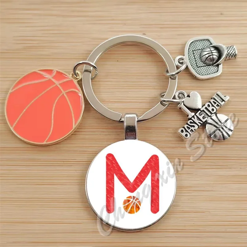 Basketball Initials A-Z, Basketball Lover  Gift Jewelry Jewelry Gift Keychain