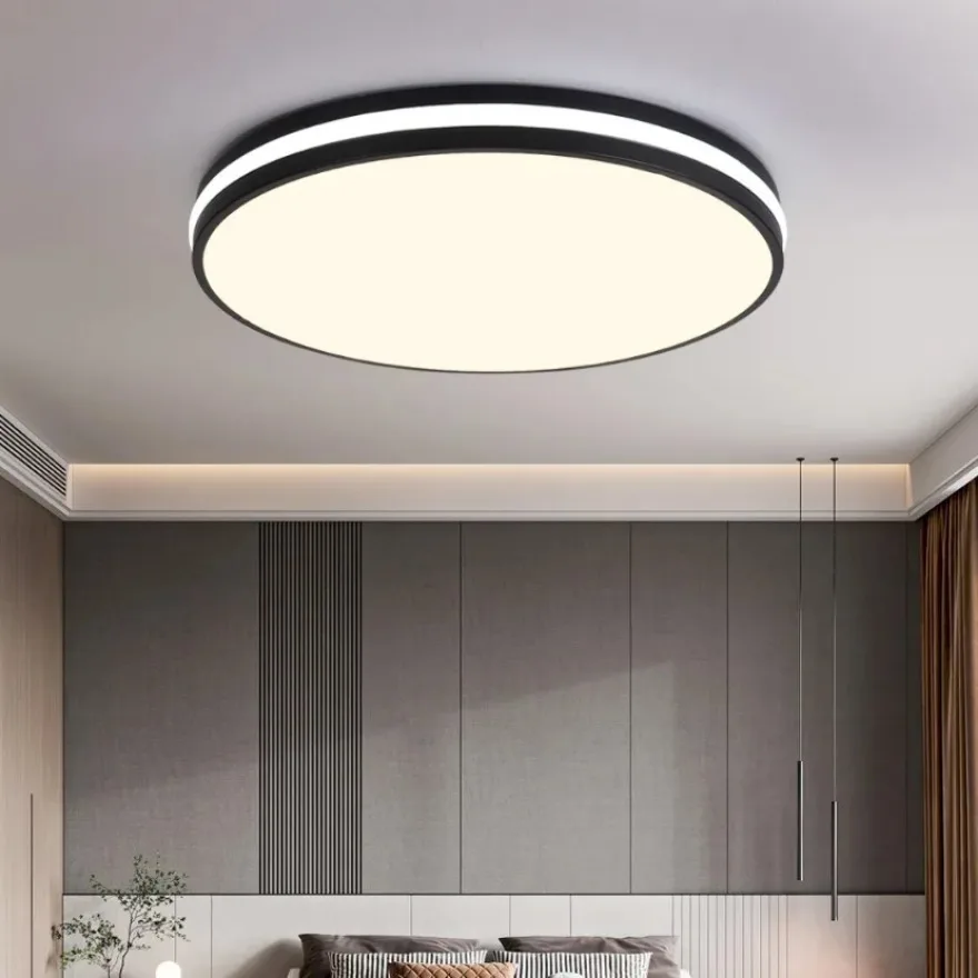 الشمال الخشب الحبوب LED ضوء السقف عكس الضوء غرفة المعيشة غرفة نوم دراسة المطبخ غرفة الطعام ديكور المنزل مصباح السقف الدائري