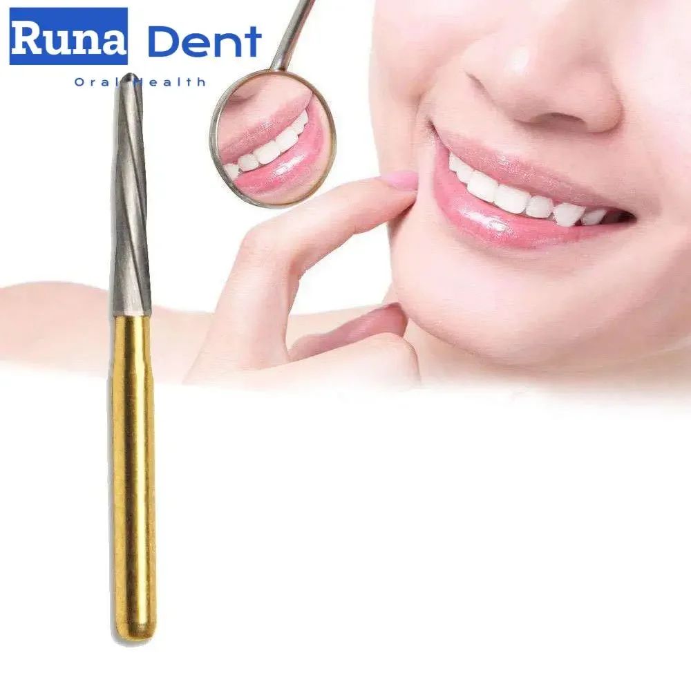 Broca dentária de carboneto de tungstênio, brocas de aço de tungstênio para peça de mão de alta velocidade fg 25/28mmfree com 10 peças