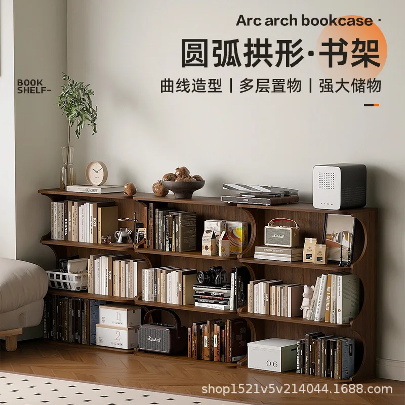 Household floor-to-wall bookshelf Office document storage shelf Kindergarten reading corner picture book rack