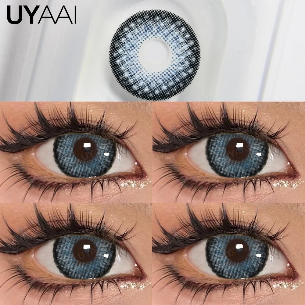 UYAAI 1 Paar farbige Schüler für Augen, natürliches Braun, große Augen, Kontakte, Kosmetik, grüne Augenfarbe, Linse, graue Gläser für Frauen – Detail 16