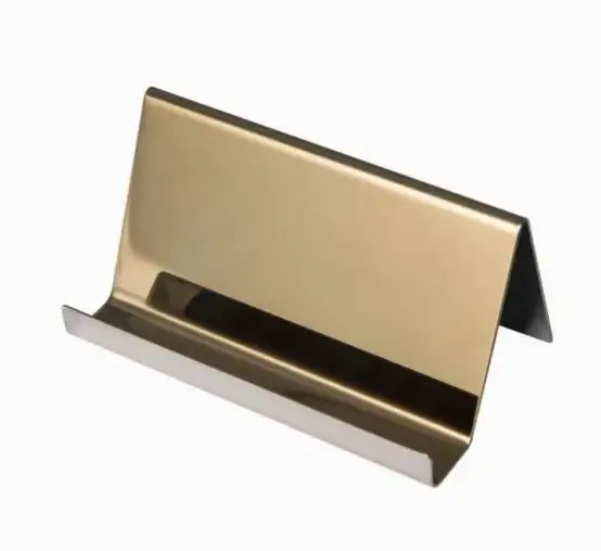New 2 Pack Stainless Steel Business Cards Holders Desktop Card Display Business Card Rack Organizer