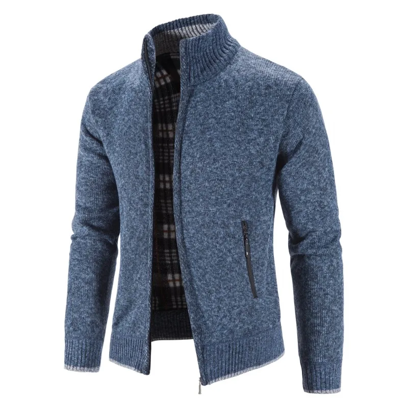 Men Winter Jackets Coats Sweaters Cardigan Sweatercoats Good Quality Male Stand-up Collar Casual Slim Fit Sweaters Cardigan  3XL