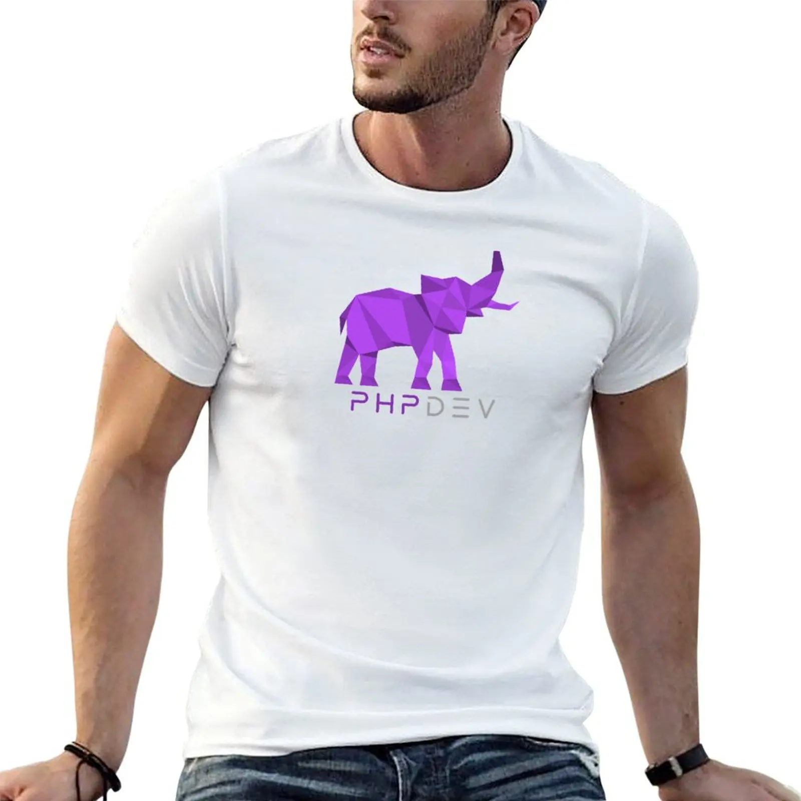 Camiseta de desarrollador de PHP, camisetas gráficas para hombre, paquete de camisetas de algodón con estampados, camiseta