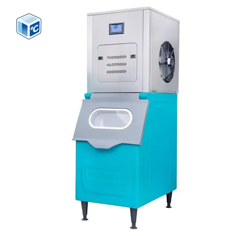Commercial Vertical Ice Machine for Granular Snowflake Ice Making Stainless Steel 1 Ton Large Capacity