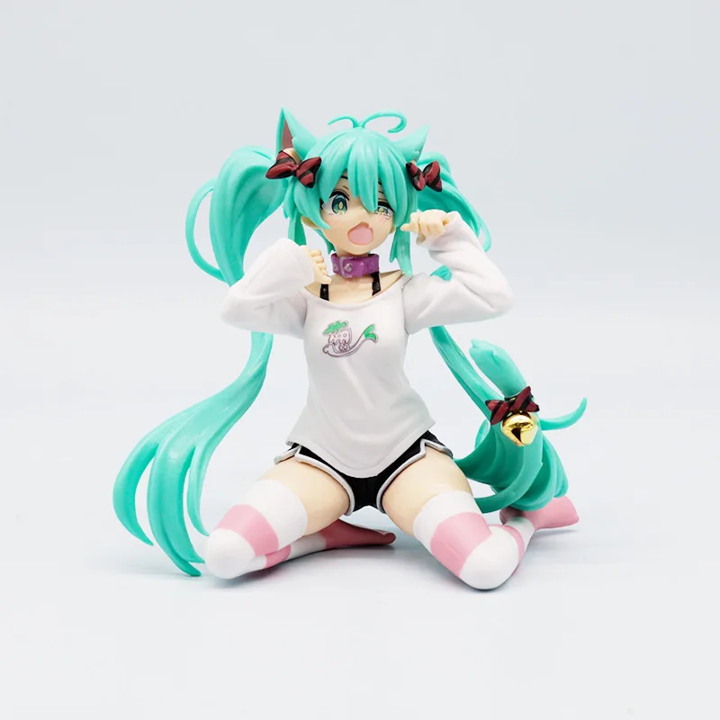 11CM Anime Hatsune Miku X Cinnamoroll Figuur Anime Perifere Collectible Modellen Decoratieve Decoraties Kinderen Kawaii Gift