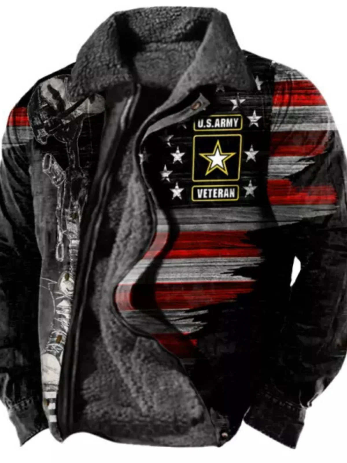 Retro Rural Sle Men's Jaet Casual Loose Zipper Coat Lamb Fur Lined Long Sve Outerwear for Men All Seasons Use