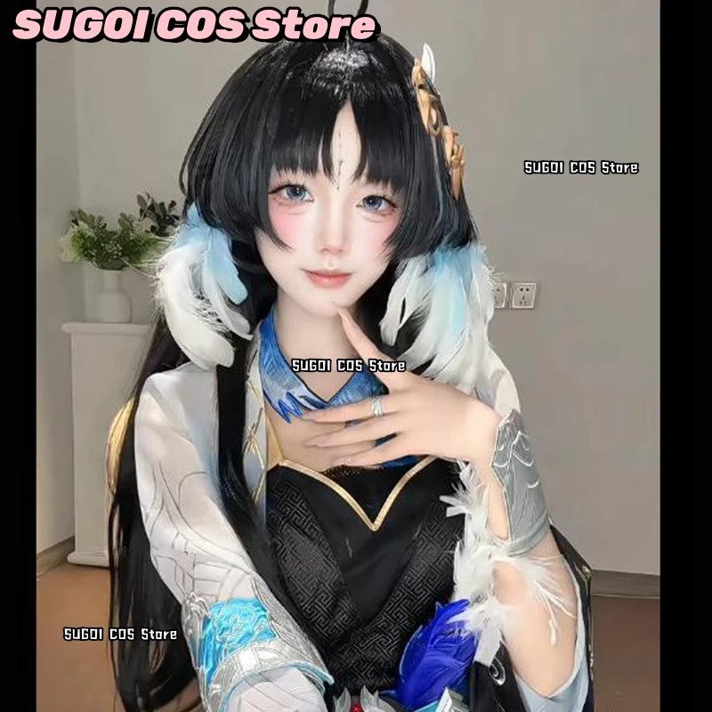 826yangyang-costume-de-cosplay-xuanling-du-jeu-d'animation-wuthering-waves-styles-chinois-magnifiques-perruques-asymetriques-accessoires-de-tete-pour-halloween