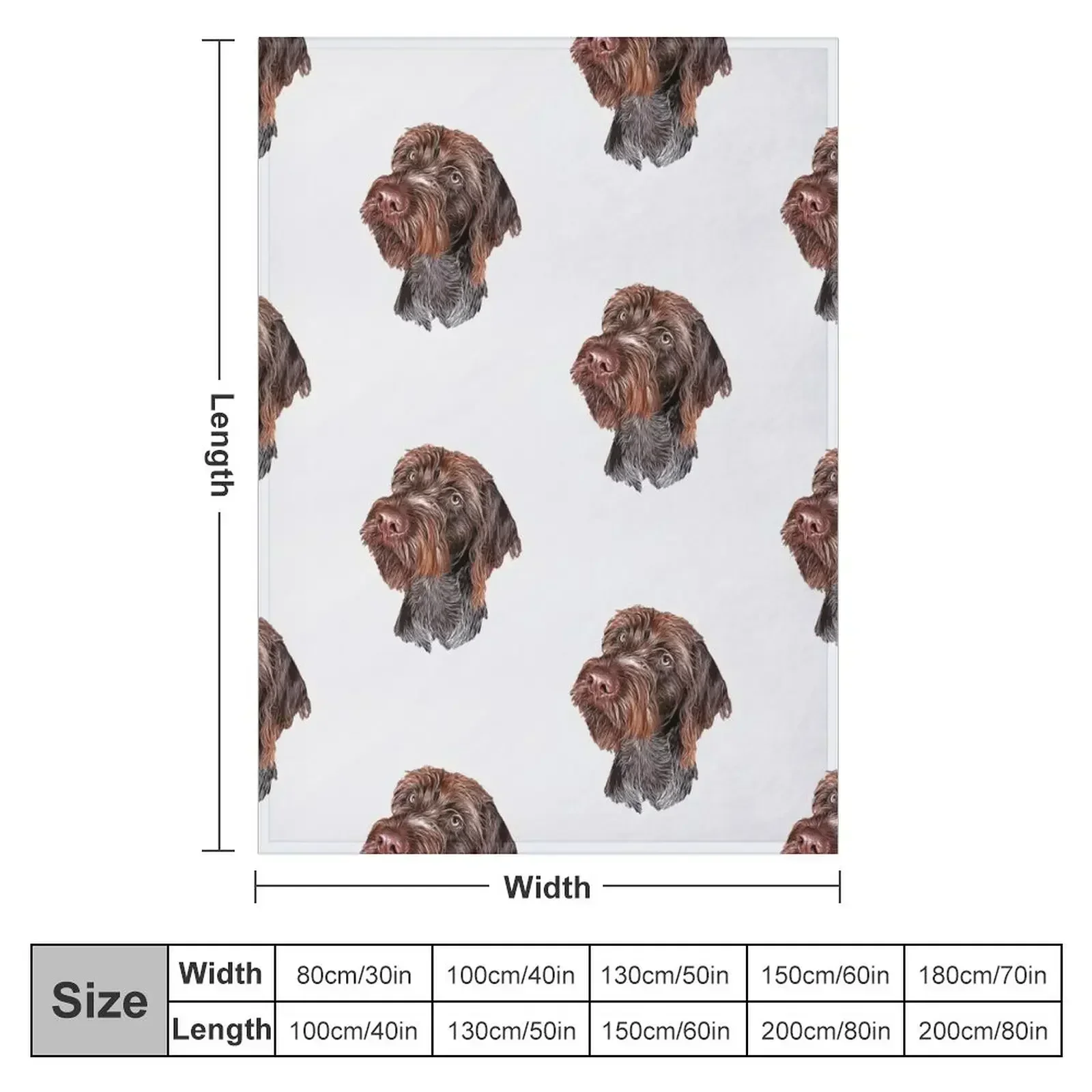 German Wirehaired Pointer Throw Blanket couch cozy soft plush fuzzy picnic outdoor blanket